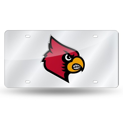 NCAA Louisville Cardinals Laser Inlaid Metal License Plate Tag