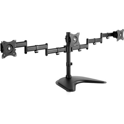 V7 Triple Swivel Desk Stand Mount - Up to 27" Screen Support - 17.64 lb Load Capacity - 12.4" Height x 18.4" Width x 57" Depth - Desktop