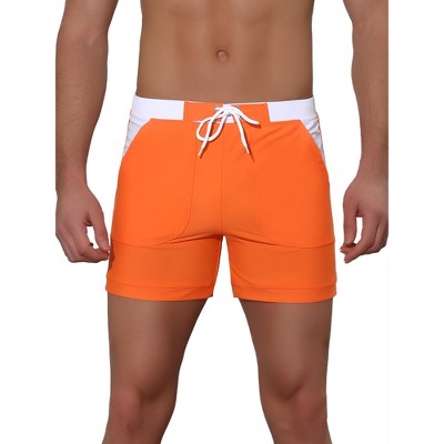Lars Amadeus Men's Summer Holiday Contrast Color Drawstring Waist Beach Board Shorts
