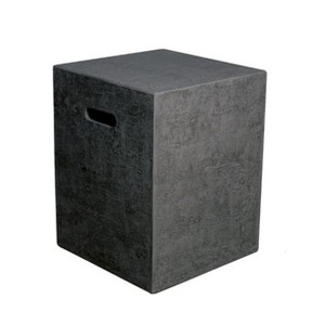 Modeno Black Propane Tank Cover 20" Concrete Outdoor Side Table for 20 Pound Propane Tank - 1 of 3