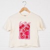 S.W.Smiley Fruit Market Pomegranate - Women's Boxy Crop Top Graphic T-Shirt - 3 of 4