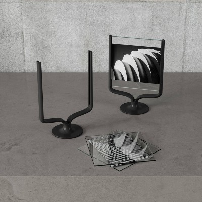 Classic Black Aluminum Floating 5x7 Tabletop Frame