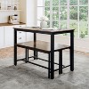 Home Imports Emporium 3-Piece Dining Table Set for 4 with Benches – Small Kitchen Table and Bench Set for Dining Room - 3 of 4