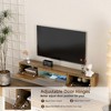 Floating TV Stand Wall Mounted, TV Console Table w/16 Color LEDs, 69" Modern TV Stand, TV Cabinet Entertainment Center for 55 60 65 Inch TV, Wood - 4 of 4