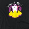 Peep A Boo Ghost Halloween Women's Loose T-Shirt Black - 2 of 4