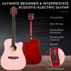 Best Choice Products Beginner Acoustic Electric Guitar Starter Set 41in w/ All Wood Cutaway Design, Case - 4 of 4