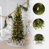 LuxenHome 6Ft Pre-Lit Green PE/PVC Branches Artificial Christmas Tree with Metal Stand - 2 of 4