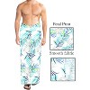 HAPPY BAY Men's Pareo Swim Trunk Cover Up Wrap Beach Summer Hawaiian Sarong One Size Ivory - 3 of 4