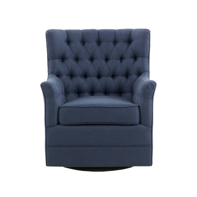 Dolores Swivel Glider Chair Blue