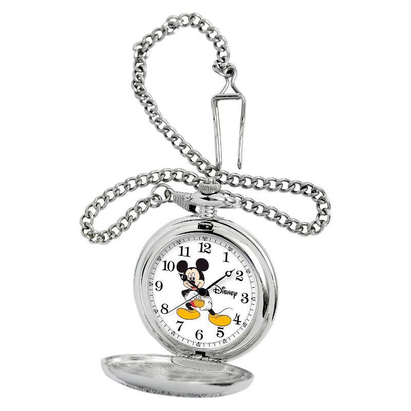 Men&#39;s Disney Mickey Mouse Pocket Watch - Silver, 1 of 6