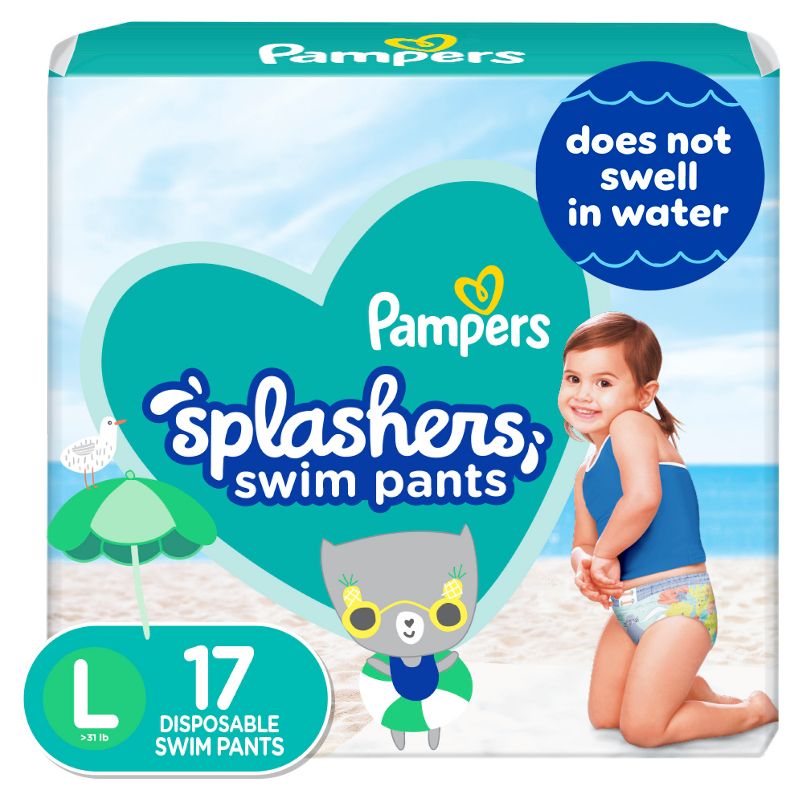 Pampers Splashers Disposable Swim Pants - (Select Size and Count), 1 of 13