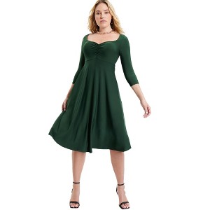 June + Vie by Roaman's Sweetheart Swing Dress - 1 of 4