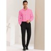 Lars Amadeus Men's Button Down Long Sleeves Casual Polka Dots Print Shirts - 3 of 4