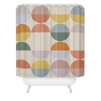 Pastel Geometric Shapes 2 Shower Curtain - Deny Designs