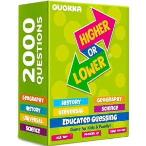 QUOKKA Card Game for Kids Higher or Lower | Guess Fun Questions - Challenge Game for Family Night - 1 of 4