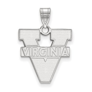 Black Bow Jewelry 14k White Gold Virginia Wahoos NCAA Large Pendant - 1 of 3