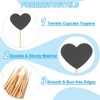 Unique Bargains Wedding Engagement Birthday Decoration Heart Shape Cupcake Toppers Picks 50 Pcs - 3 of 4
