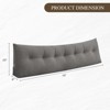 Bekrvio Corduroy Bed Wedge Pillow, Headboard Bolster Back Rest Cushion Pillow of Sofa Bed - 4 of 4