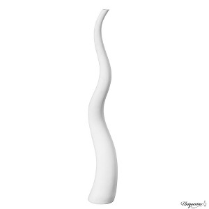 Uniquewise Tall Animal Horn Shape Floor Vase: Elegant Ceramic Black Accent for Entryway, or Living Room Decor - Nature-Inspired Modern Antler Design - 1 of 4