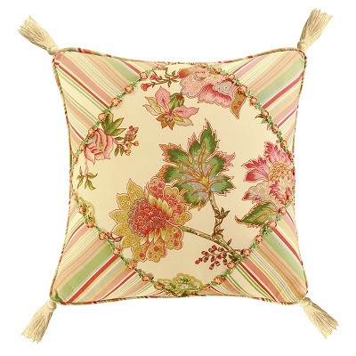 C&F Home 18" x 18" Deanna Tasseled Embroidered Pillow