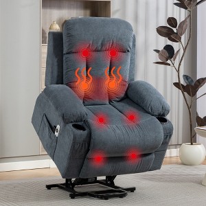 uhomepro Electric Heat and Massage Lift Recliners for Elderly, Recliner Chair for Seniors, Power