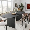 PexFix 79" x 33.5" Farmhouse Solid Wood Dining Table with Arched Legs Oval Kitchen Table Black for Dining Room & Kitchen - 3 of 4
