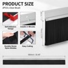 Unique Bargains Aluminum Nylon Door Brush Bottom Sweeps 35.46" x 3.86" Silver 2 Pcs - 2 of 4
