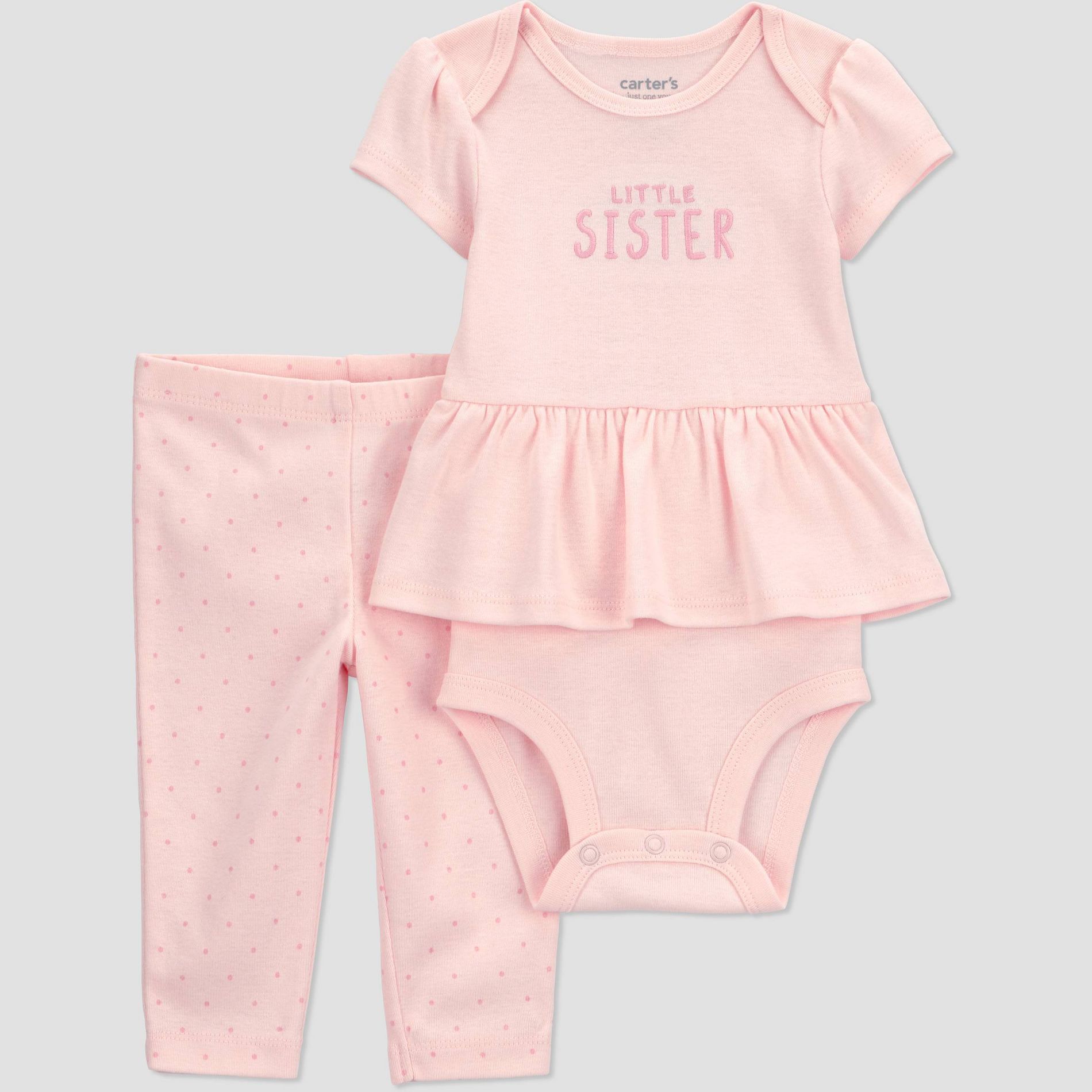 Carter's Just One You® Baby Girls' 2pc Little Sister Top and Pants Set - Pink Newborn