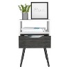 Grungis Modern Contemporary Nightstand with Single Drawer,Bedside Table with Open Shelf for Living Room Bedroom - 4 of 4