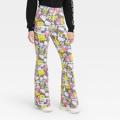 Women's Hello Kitty Colorblock Graphic Flare Pants