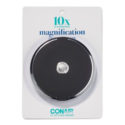 Conair Soft touch Black Compact 1x/10x  Mirror