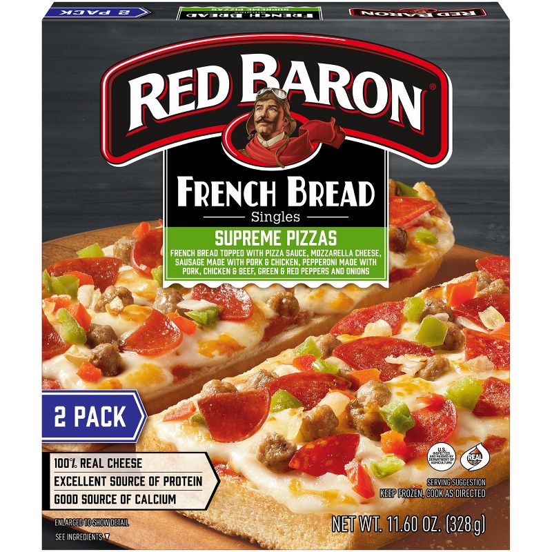 Red Baron French Bread Supreme Frozen Pizza - 11.6oz, 1 of 10