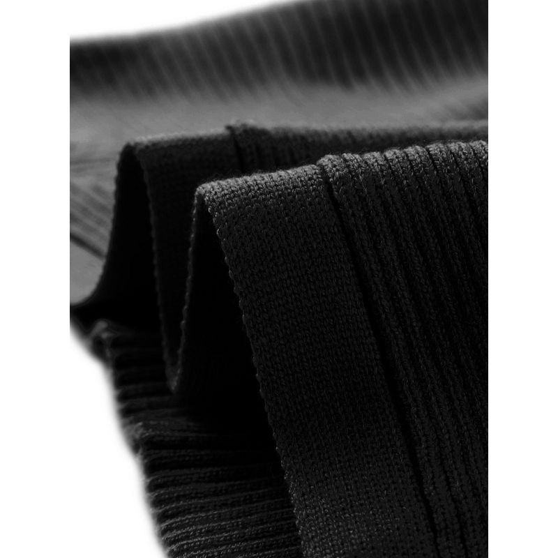 Seta T Women's Wrap V Neck Long Sleeve Waist Tie Back Slim Fit Ribbed Knit Crop Sweater, 5 of 6