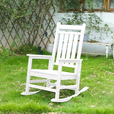 Outdoor Rocking Chair,Rocking Chair With Wood-Texture,Rocking Chair For Sale,All Weather Resistant Rocking Chair For Lawn Garden-Cuddlewood