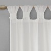 DSVIMOY Curtain Panels, Floral Embellished Cuff Tab Top Solid Curtain Panel for Living Room, Bedroom, White, 95"*50"*0.13" - 4 of 4