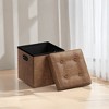 15" Ottoman with Storage, Folding Footstool, Storage Ottoman Bench, Cube Storage Chest Bedroom Bench with Storage 660 lb Load Capacity - 3 of 4
