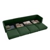 DOMETOUR Modular 4-Seat Sectional Sofa with Storage, Cylindrical Backrest & Armrests, Deep Seating, Durable, Green - 3 of 4
