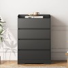 KTMBDW 4 Drawer Dresser, Dresser Modern Storage Chest of Drawers 25.5L x 15.7W x 38.3H in, Storage Cabinet with 4 Drawers for Living Room, Bedroom - 2 of 4