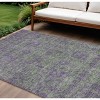 Fern Green And Purple Oriental Washable Indoor Outdoor Area Rug - 2 of 4