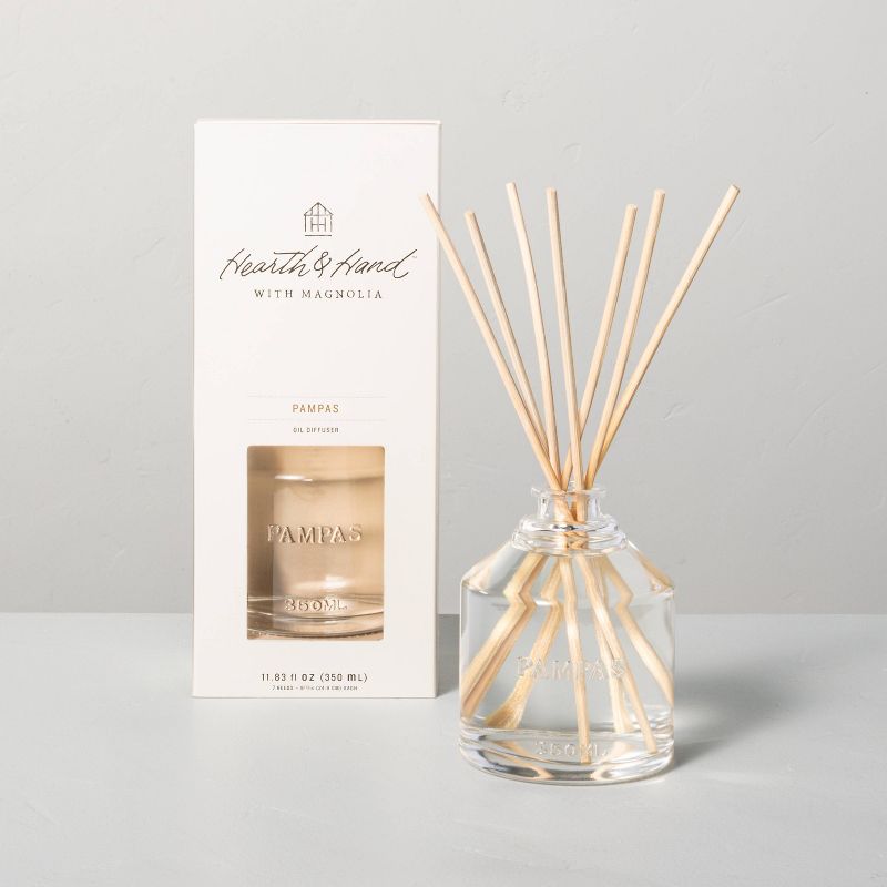 11.83 fl oz Pampas Oil Reed Diffuser - Hearth &#38; Hand&#8482; with Magnolia, 1 of 8