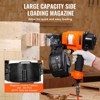 VEVOR Coil Siding Nailer MCN55, 1 inch to 2-1/4 inch 15 Degree Pneumatic Siding Nail Gun, 70-120PSI Air Coil Nailer for Siding, Orange - 4 of 4