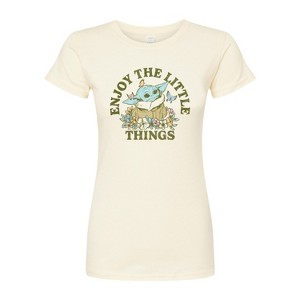 Women's - Star Wars - The Mandalorian Enjoy The Little Things Fitted Graphic T-Shirt - 1 of 3