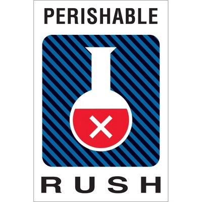 Tape Logic Shipping Label Perishable Rush 4" x 6" Multiple 500/Roll DL1600