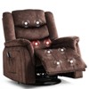 COMHOMA Recliner Chair with Heat and Massage 360 Degree Swivel Fabric Rocking Recliner Brown - 2 of 4