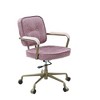 25" Siecross Grain Leather Reclining Accent Chair Pink - Acme Furniture: Swivel, Metal Frame, No Assembly - 4 of 4