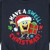 Men's - SpongeBob SquarePants - Have A Swell Christmas Graphic Fleece Sweatshirt - 2 of 4