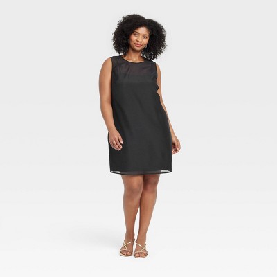 Women's Sheer Organza Mini Shift Dress - A New Day™