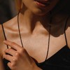 EVERLY JEWELRY | Black Rhodium Plated Sterling Silver 1.8mm Oval Diamond Cut Necklace- 24 in - 4 of 4