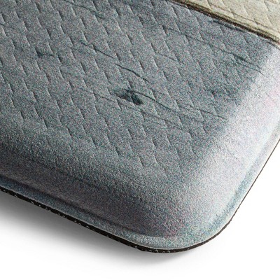 Grey and Blue Floral Anti-Fatigue Kitchen Mat