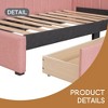 Twin Size Daybed with Storage Drawers, Upholstered Day Bed Frame Mid Century Linen Sofa Beds with Vertical Channel Tufted Headboard - Leovsnove - 4 of 4